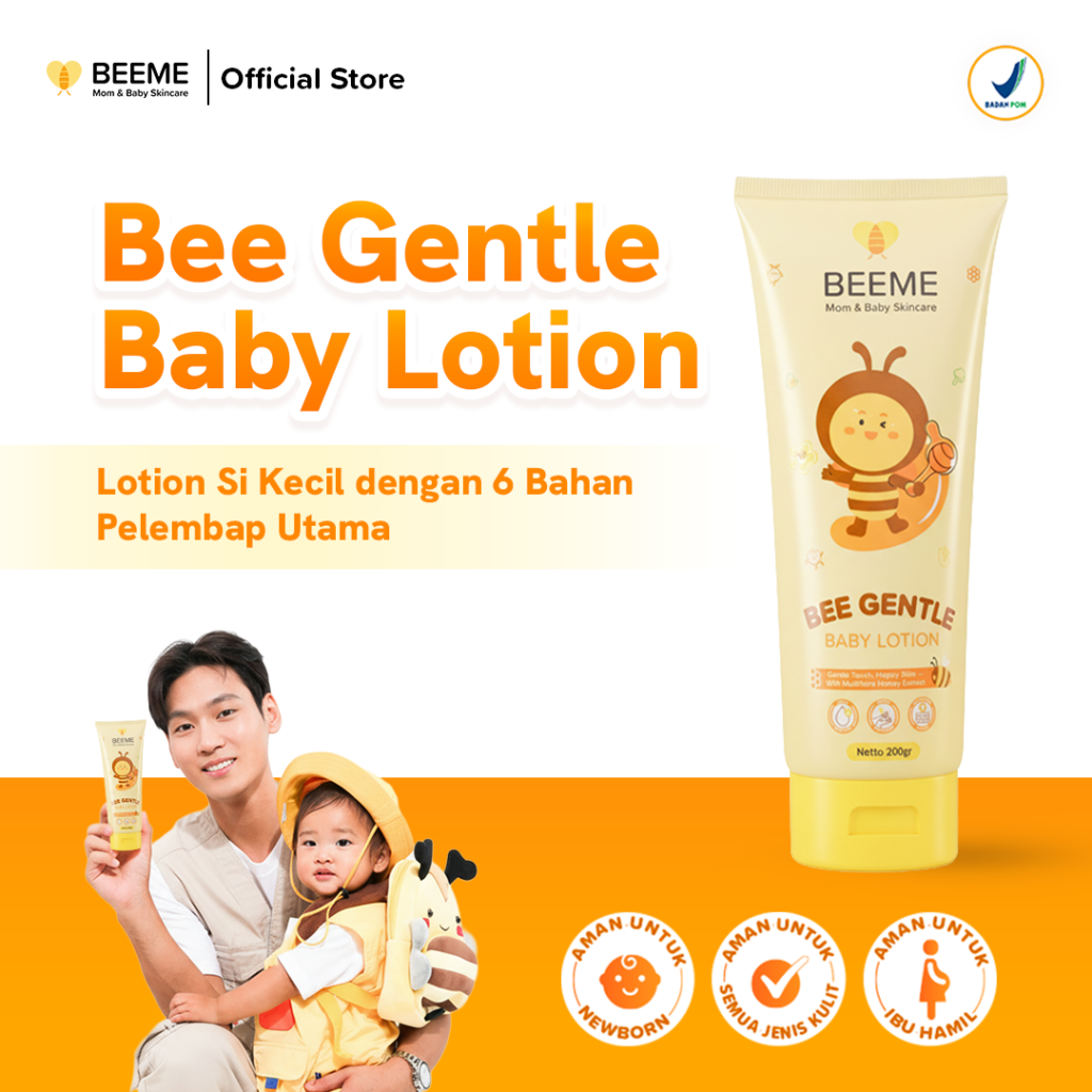Beeme Bee Gentle Baby Lotion 200ml | Baby Lotion Pelembap Harian Bayi