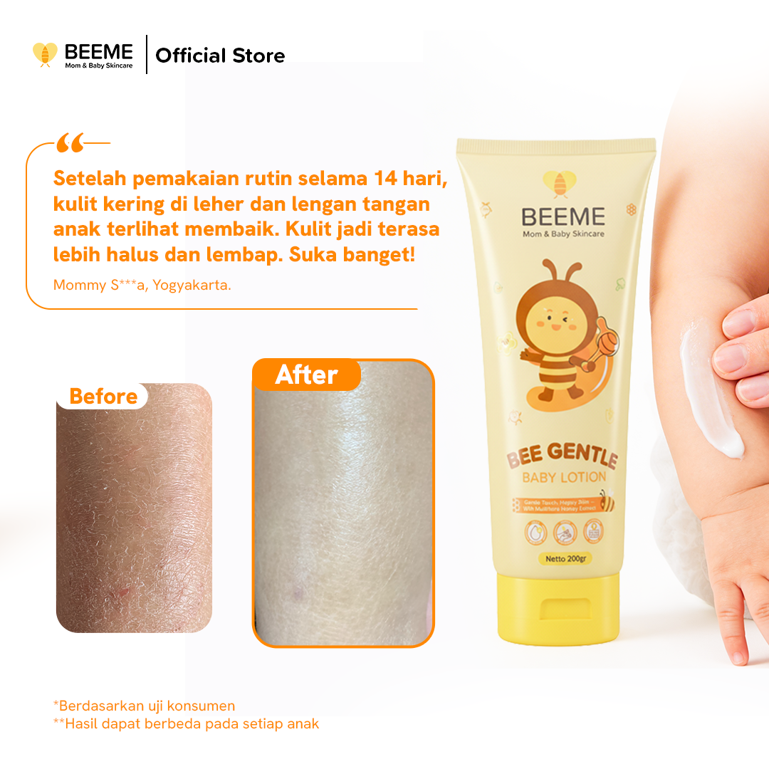 Beeme Bee Gentle Baby Lotion 200ml | Baby Lotion Pelembap Harian Bayi - Gambar 2