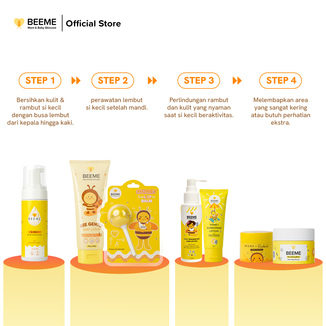 Beeme Bee Gentle Baby Lotion 200ml | Baby Lotion Pelembap Harian Bayi - Gambar 6